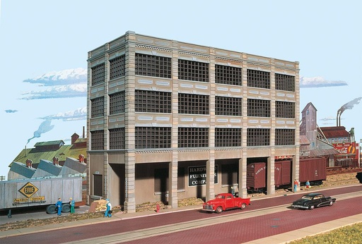 [WALTHERS 933-3164  ] WALTHERS 933-3164   H0  Usine de meubles Heritage Furniture, bâtiment d'arrière-plan 28,4 x 11,8 x 22,3 cm