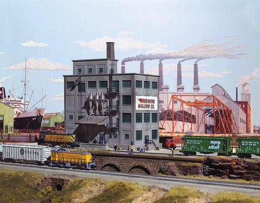 [WALTHERS 933-3212  ] WALTHERS 933-3212   N  Moulin à céréales industriel 16,5 x 12 cm