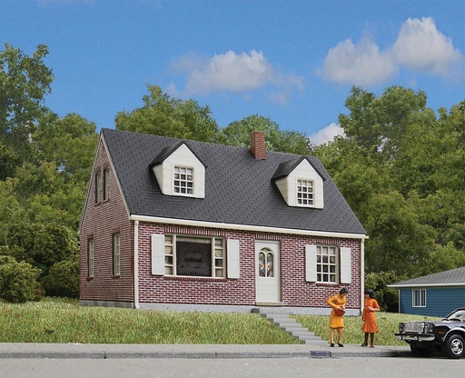 [WALTHERS 933-3774  ] WALTHERS 933-3774   H0  Maison en briques avec encorbellement 10,7 x 9,2 x 7,6 cm