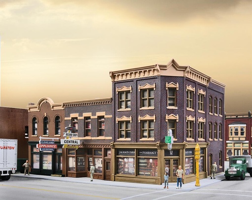 [WALTHERS 933-4041  ] WALTHERS 933-4041   H0  Ligne de maisons V 26,6 x 17,4 x 13,4 cm