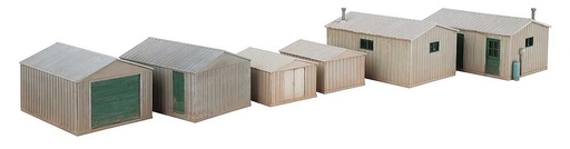 [WALTHERS 933-4123  ] WALTHERS 933-4123   HOCabanes en tôle, 3 pièces 
