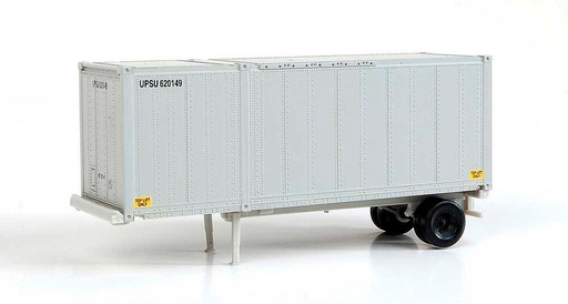 [WALTHERS 949-8600  ] WALTHERS 949-8600   HOConteneur 28' avec châssis, 2 pièces 