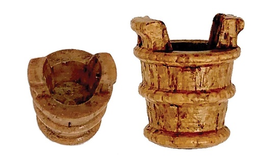 [MODEL EXPO MS0360  ] MODEL EXPO MS0360     Seau en bois, 12 mm, 4 pièces 