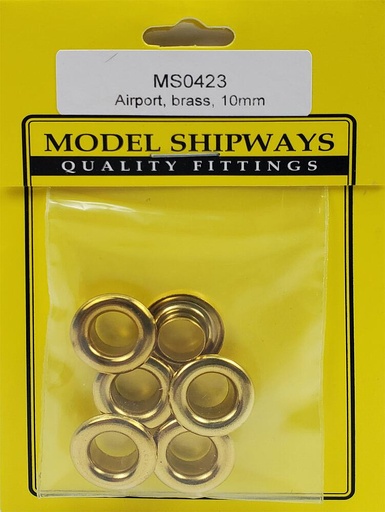 [MODEL EXPO MS0423  ] MODEL EXPO MS0423     Oeillets en laiton, 10 mm, 6 pièces 