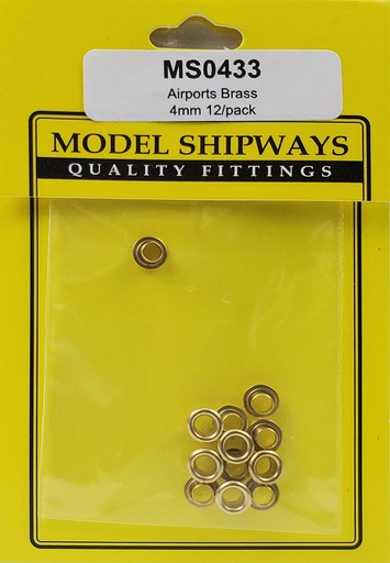 [MODEL EXPO MS0433  ] MODEL EXPO MS0433     Oeillets en laiton, 4 mm, 12 pièces 