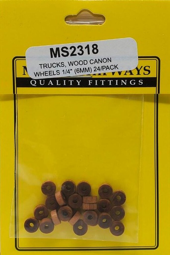 [MODEL EXPO MS2318  ] MODEL EXPO MS2318     Roues pour canons, noyer, 6 mm, 24 pièces 