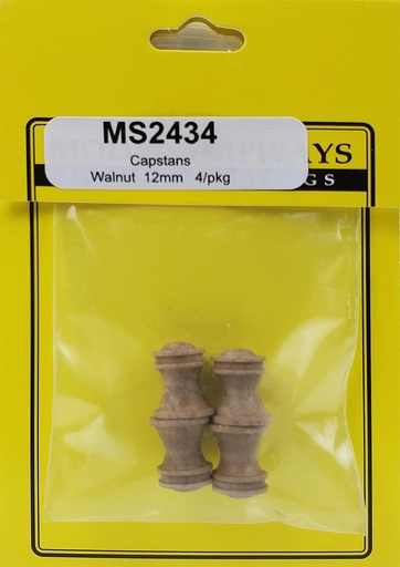 [MODEL EXPO MS2434  ] MODEL EXPO MS2434     Treuil, noyer, 12 mm, 4 pièces 