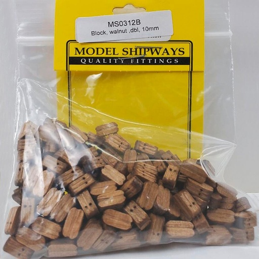 [MODEL EXPO MS0312B  ] MODEL EXPO MS0312B  Blocs, double, noyer, 10,0 mm, 150 pièces 