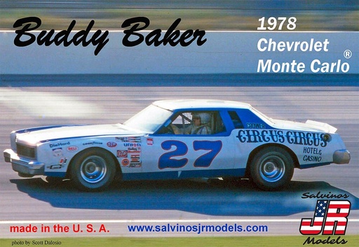 [SALVINOS JR MODELS BBMC1978O  ] SALVINOS JR MODELS BBMC1978O  1/25 Buddy Baker #27, Chevrolet, 1978 