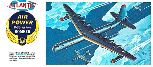 [ATLANTIS AMCH205  ] ATLANTIS AMCH205  1/184 B-36 Prop Jet Peacemaker avec support tournant 