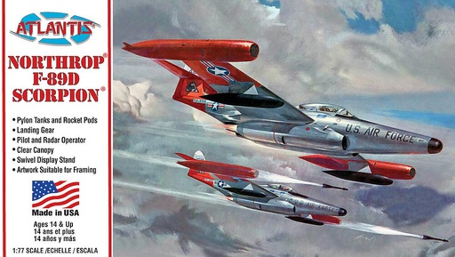 [ATLANTIS AMCH221  ] ATLANTIS AMCH221  1/80 F89D Northtrop Scorpion Jet 