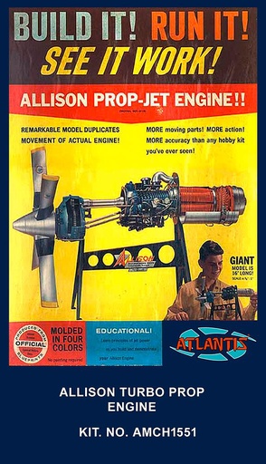 [ATLANTIS AMCH1551  ] ATLANTIS AMCH1551  Moteur 1/10 Allison Turbo Prop 