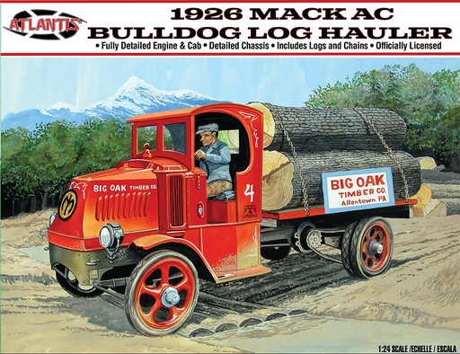 [ATLANTIS AMCM2401  ] ATLANTIS AMCM2401  1/24 1926 Mack Bulldog Log Hauler 