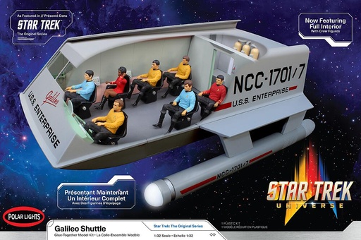 [POLAR LIGHTS POL995M/12  ] POLAR LIGHTS POL995M/12  1/32 Star Trek Galileo Shuttle avec aménagement intérieur 