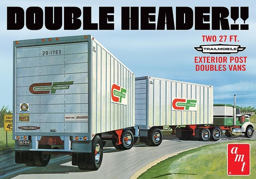 [AMT AMT1132/06  ] AMT AMT1132/06  1/25 Double Header Tandem Van Trailer 