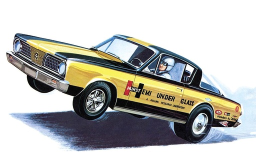 [AMT AMT1153/12  ] AMT AMT1153/12  1/25 Plymouth Barracuda 1966, Hemi under Glass 