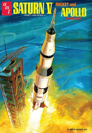[AMT AMT1174/12  ] AMT AMT1174/12  1/200 Fusée Saturn V avec capsule Apollo 