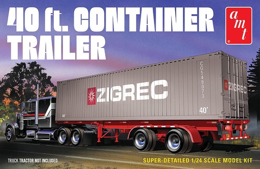 [AMT AMT1196/08  ] AMT AMT1196/08  1/24 40ft Semi remorque à conteneur 