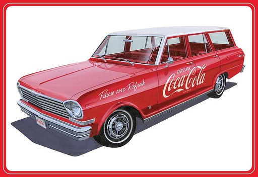[AMT AMT1353/12  ] AMT AMT1353/12  1/25 1963 Chevy II Nova Wagon w/Crates Coke 