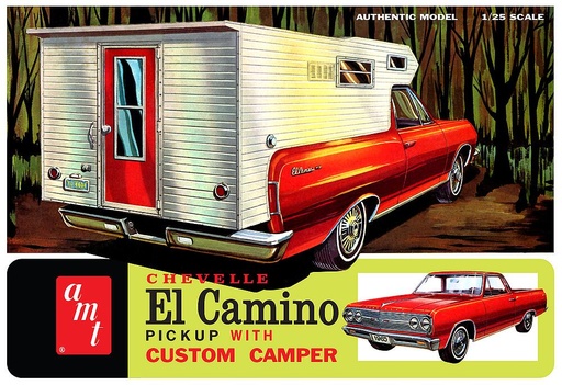 [AMT AMT1364/12  ] AMT AMT1364/12  1/25 1965 Chevy El Camino avec camper 