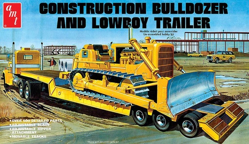 [AMT AMT1218/06  ] AMT AMT1218/06  1/25 Lowboy Trailer &amp; Bulldozer Combo 