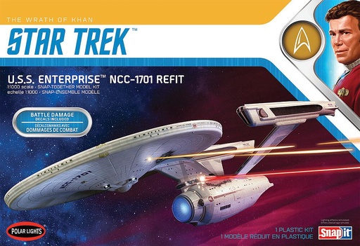 [POLAR LIGHTS POL974M/12  ] POLAR LIGHTS POL974M/12  1/1000 Star Trek USS Enterprise refit Wrath of Kahn Ed. 