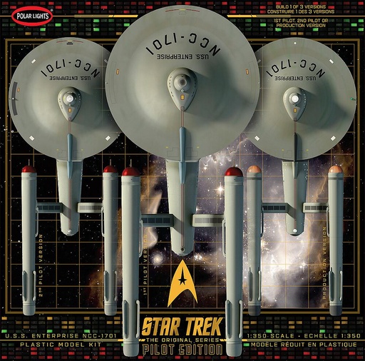 [POLAR LIGHTS POL993M/04  ] POLAR LIGHTS POL993M/04  1/350 Star Trek TOS USS Enterprise avec pilotes 