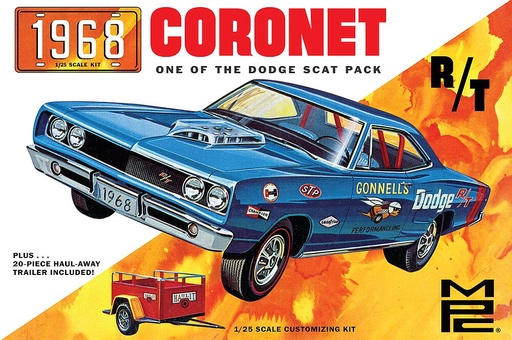 [MPC MPC975/12  ] MPC MPC975/12  1/25 1968 Dodge Coronet Hardtop w/Trailer 