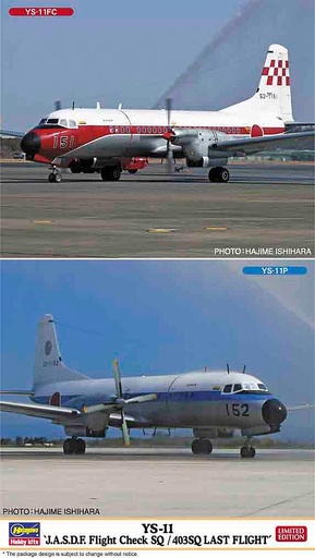 [HASEGAWA 10843  ] HASEGAWA 10843  1/144 YS-11 JASDF Flight Check SQ, 403SQ Last Flight, 2 kits 