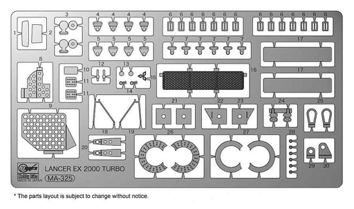 [HASEGAWA 20469  ] HASEGAWA 20469  1/24 Detail up Etching parts, Mitsubishi Lancer EX 