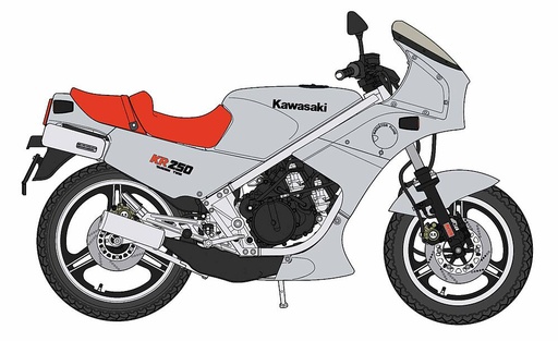 [HASEGAWA 21747  ] HASEGAWA 21747  1/12 Kawasaki KR250, couleur argentée 