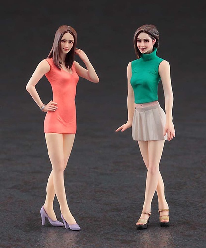 [HASEGAWA FC04  ] HASEGAWA FC04  1/24 Fashion Girls, 2 kits de construction 