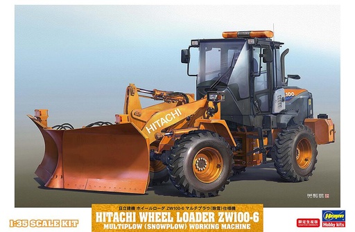 [HASEGAWA 66102  ] HASEGAWA 66102  1/35 Chargeuse sur pneus Hitachi ZW100-6 avec chasse-neige 