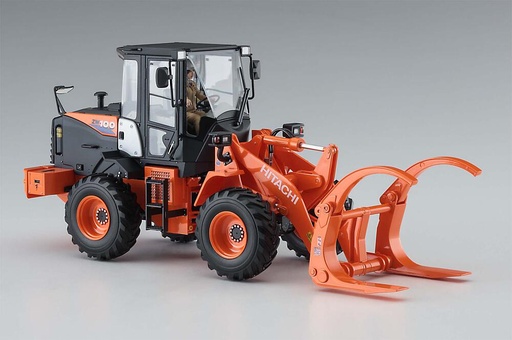 [HASEGAWA 66105  ] HASEGAWA 66105  1/35 Hitachi Chargeuse sur pneus ZW100-6 avec pince de préhension 