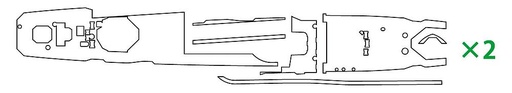 [HASEGAWA QG70  ] HASEGAWA QG70  1/700 IJN classe Yugumo, gabarit de peinture pour pont en linoléum 