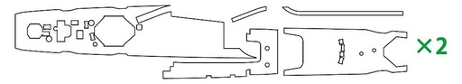[HASEGAWA QG71  ] HASEGAWA QG71  1/700 Classe IJN Asashio, gabarit de peinture pour le pont en linoléum 