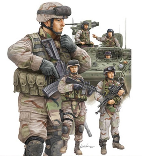 [TRUMPETER 424  ] TRUMPETER 424  1/35 Armée américaine moderne, infanterie 