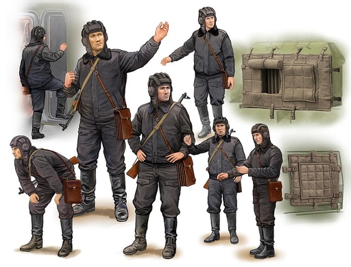 [TRUMPETER 434  ] TRUMPETER 434  1/35 Soldats soviétiques, équipage Scud B 