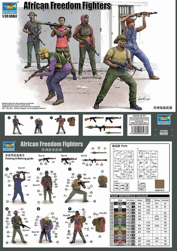 [TRUMPETER 438  ] TRUMPETER 438  1/35 Combattants de la liberté africains, 6 figurines 