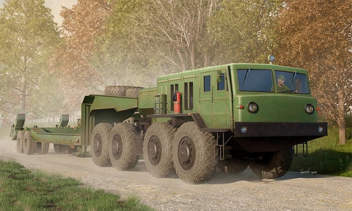 [TRUMPETER 1089  ] TRUMPETER 1089  1/35 MAZ 545 avec remorque surbaissée CHMZAP-5247G 