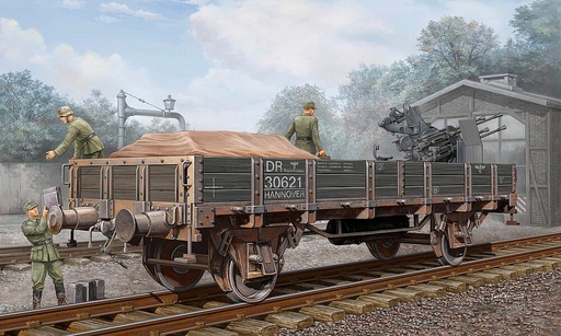 [TRUMPETER 1518  ] TRUMPETER 1518  1/35 Wagon de chemin de fer allemand, parois latérales basses 
