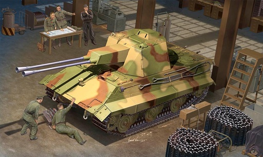 [TRUMPETER 1537  ] TRUMPETER 1537  1/35 char allemand E-50 Flakpanzer 