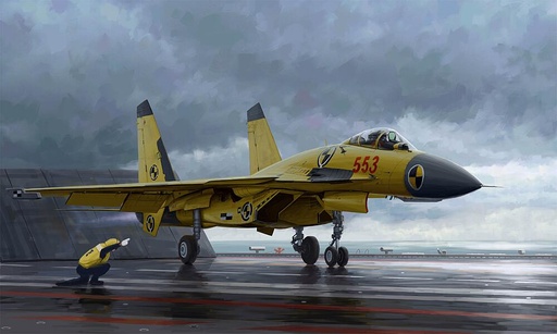 [TRUMPETER 1670  ] TRUMPETER 1670  1/72 J-15 avec figurines et pont d'envol 