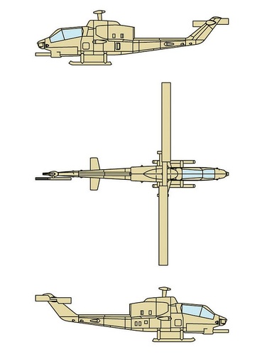 [TRUMPETER 6255  ] TRUMPETER 6255  1/350 AH-1W Cobra 