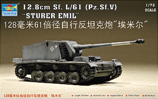 [TRUMPETER 7210  ] TRUMPETER 7210  1/72 12,8 cm Sf. L/61 (Pz.Sf.V) Sturer Emil 