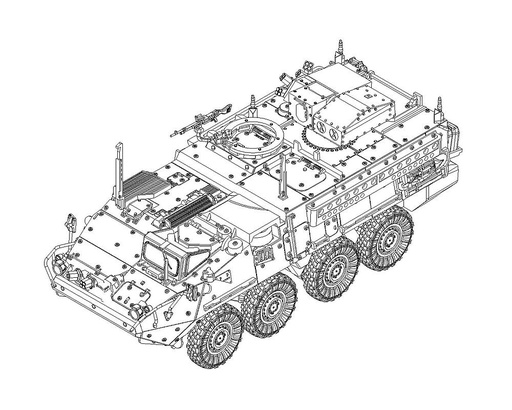 [TRUMPETER 7425  ] TRUMPETER 7425  1/72 M1134 Stryker Missile guidé anti-tank ATGM 