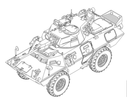 [TRUMPETER 7441  ] TRUMPETER 7441  1/72 V150 Véhicule de commandement avec canon de 20 mm 