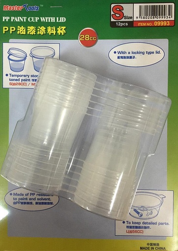 [TRUMPETER 9993  ] TRUMPETER 9993  Gobelet à peinture avec couvercle, 12 pièces 