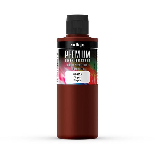 [VALLEJO 63018  ] VALLEJO 63018  Noir sépia, mat, 200 ml 
