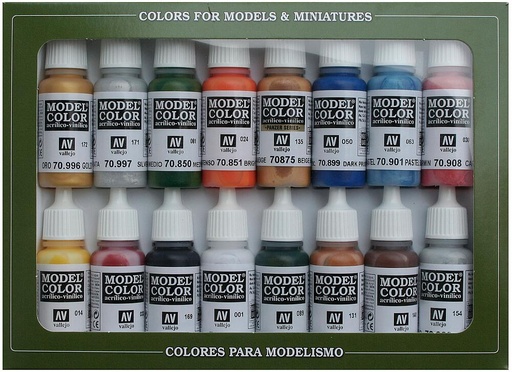 [VALLEJO 70101  ] VALLEJO 70101  Set de couleurs, Folkstone Basics, 16 x 17 ml 